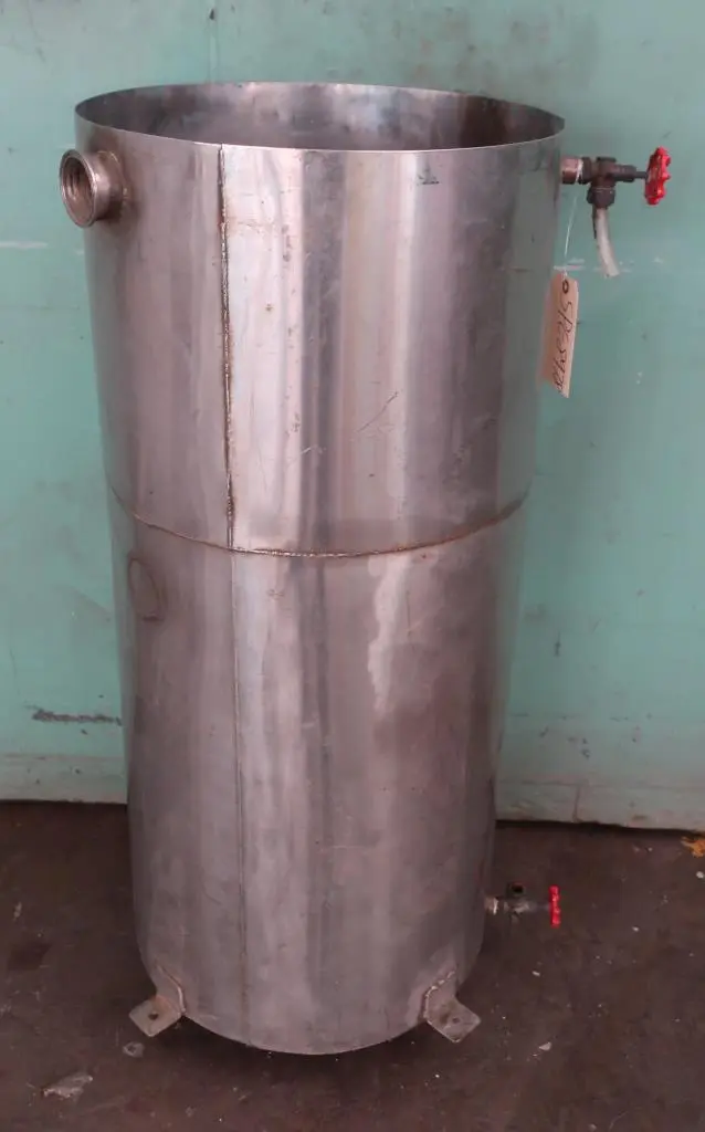 SPC8978  Tank 40 gallon vertical tank, Stainless Steel, conical
