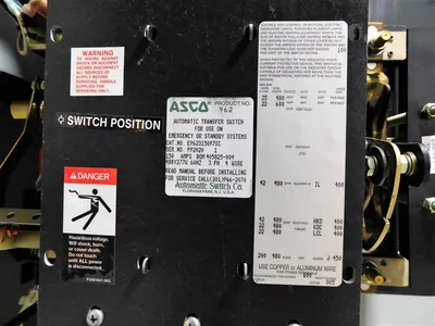 ASCO E962315097XC Automatic Transfer Switch 150A 480Y/277V 3Ph 4 Wire Used