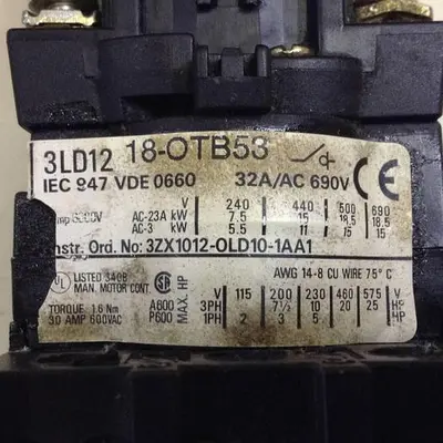 USED SIEMENS 3LD1 218-OTB53
