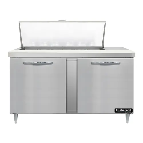 Continental D60N18M 60" Designer Line Sandwich/salad Prep Table W/ Refrigerated Base, 115v