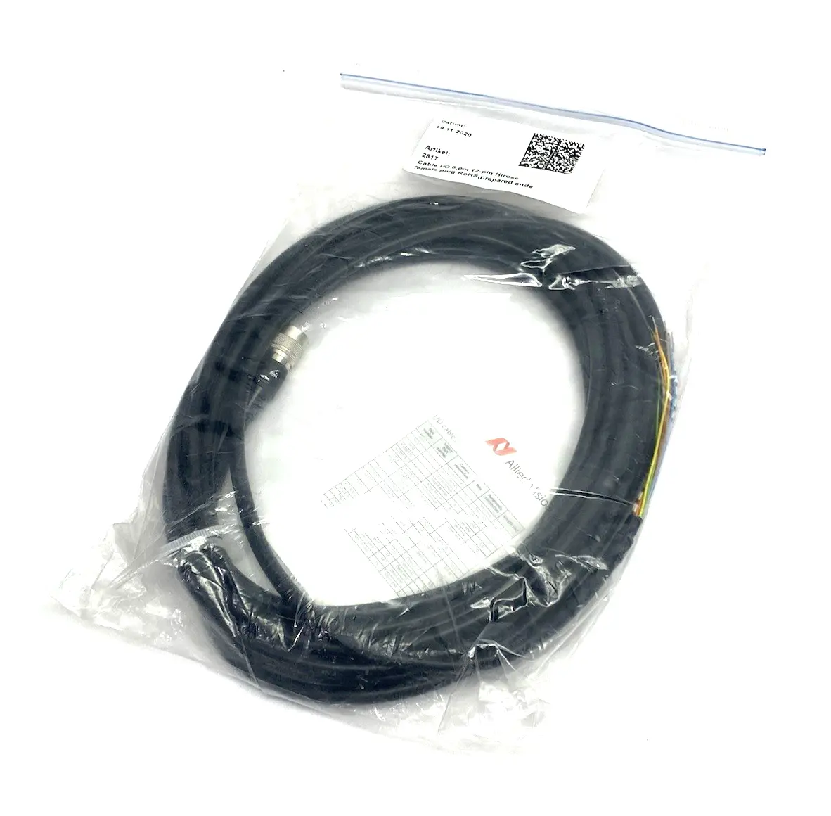 USED ALLIED VISION I/O CABLE 12-PIN HIROSE FEMALE TO OPEN END 5M LENGTH