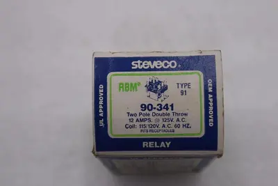 Steveco 90-341 Type 91 Relay NEW OPEN BOX STOCK K-2843
