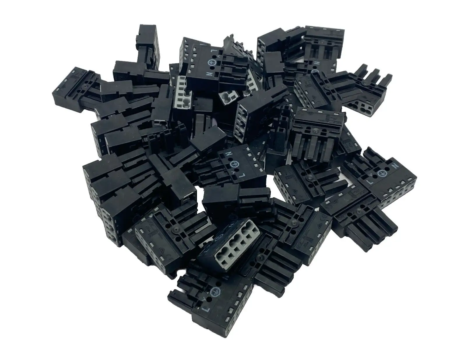 770-203 | Wago  Plug 3-Pole Code A 4mm Black LOT OF 47 - New Other