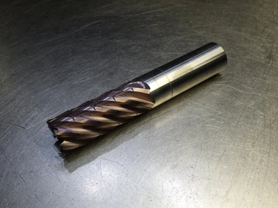 Kyocera / SGS 1" 7 Flute Carbide Cr Endmill 1" Shank .06 R 77303 (LOC2939A)