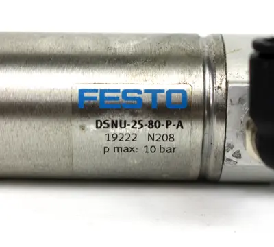Festo DSNU-25-80-P-A Round Body Pneumatic Cylinder, 25mm Bore, 80mm Stroke