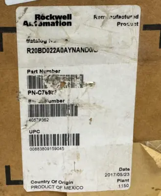 20BD022A0AYNAND0 POWERFLEX 700 SER. B 15HP REFURBISHED