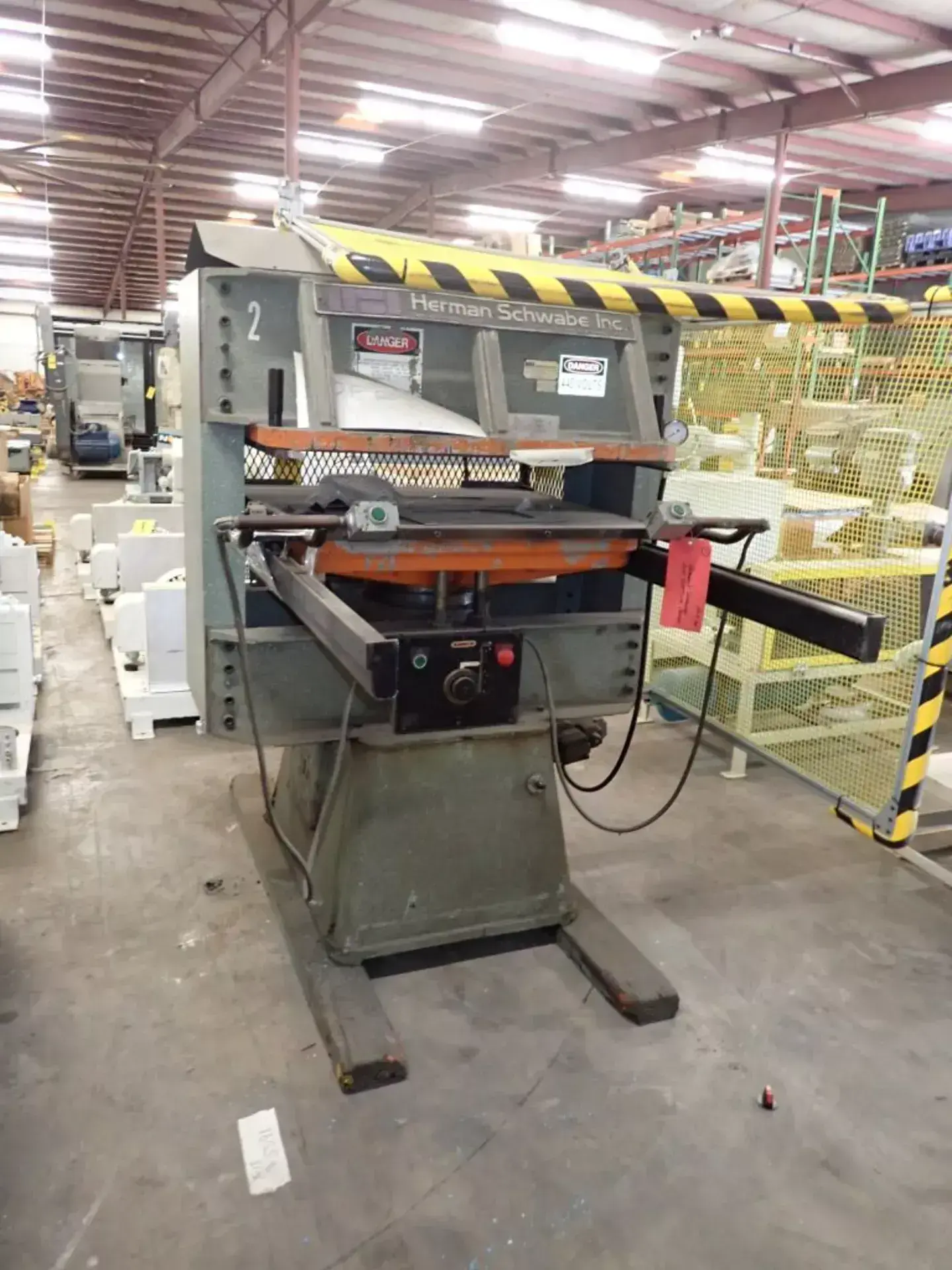 TON HERMAN SCHWABE “DG” HYDRAULIC FLAT BED UP-ACTING DIE CUTTING PRESS