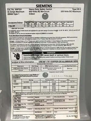USED SIEMENS HNF361 VBII