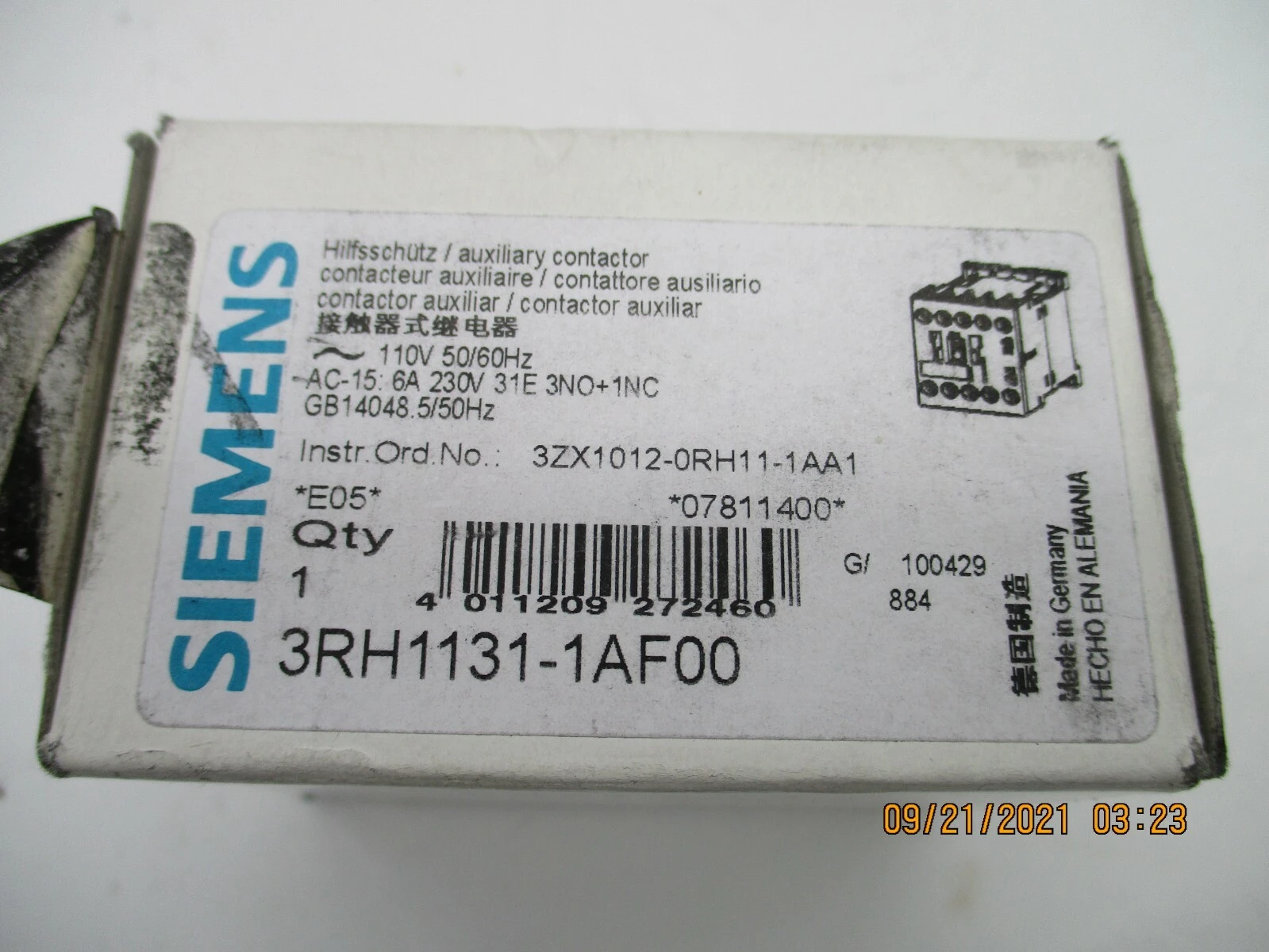 NEW Siemens 3RH1131-1AF00