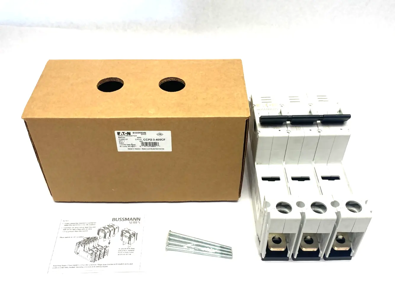 USED EATON BUSSMANN SERIES COMPACT CIRCUIT PROTECTOR SWITCH 3P 400A