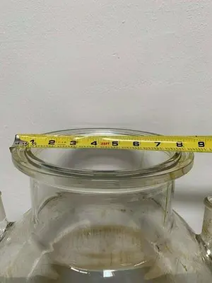 USED OSS LABORATORY COLLECTION FLASK W/ TOP GLASS CAP