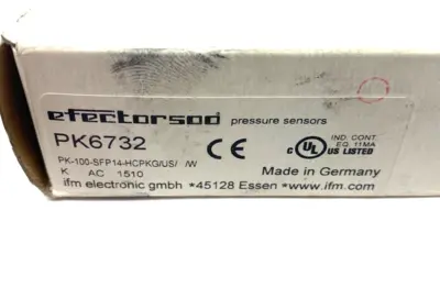 New | in-Stock IFM EFECTOR PRESSURE SWITCH W/ INTUITIVE SWITCH POINT SETTING Pressure Switches | Maverick Industrial Sales #1108131