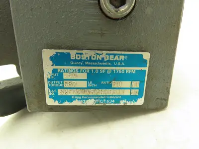 Boston Gear SRF721V50NXB5J1 Gearbox 50:1 Reducer 35rpm .5Hp 56C Hollow Shaft