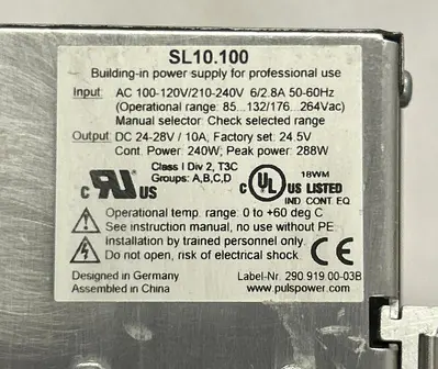 Used PULS SL10.100 Miscellaneous Equipment (Electrical & Power) | Surplus Asset Holdings #1201576