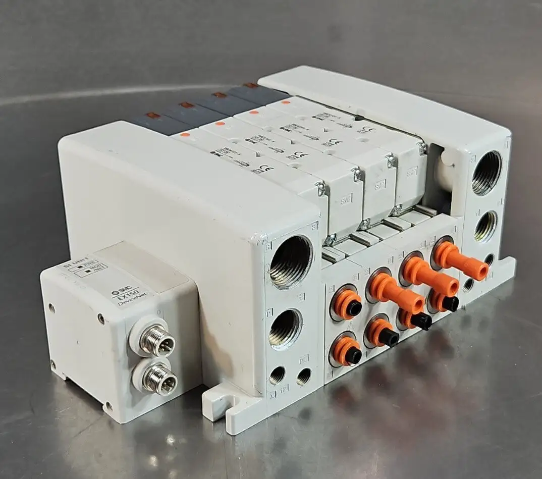 SMC EX150-SDN1-X97(PNP) DeviceNet with (4) VQC4101-5. 6C-9