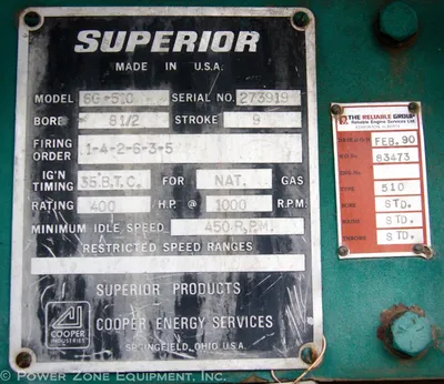 USED WHITE SUPERIOR 6G-510