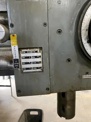 5' X 11" CINCINNATI BICKFORD CHIPMASTER RADIAL ARM DRILL. STOCK # 0418421