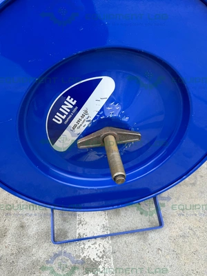 USED ULINE H-39 INDUSTRIAL STRAPPING CART FITS CORE SIZES 16 X 3" AND 16 X 6"