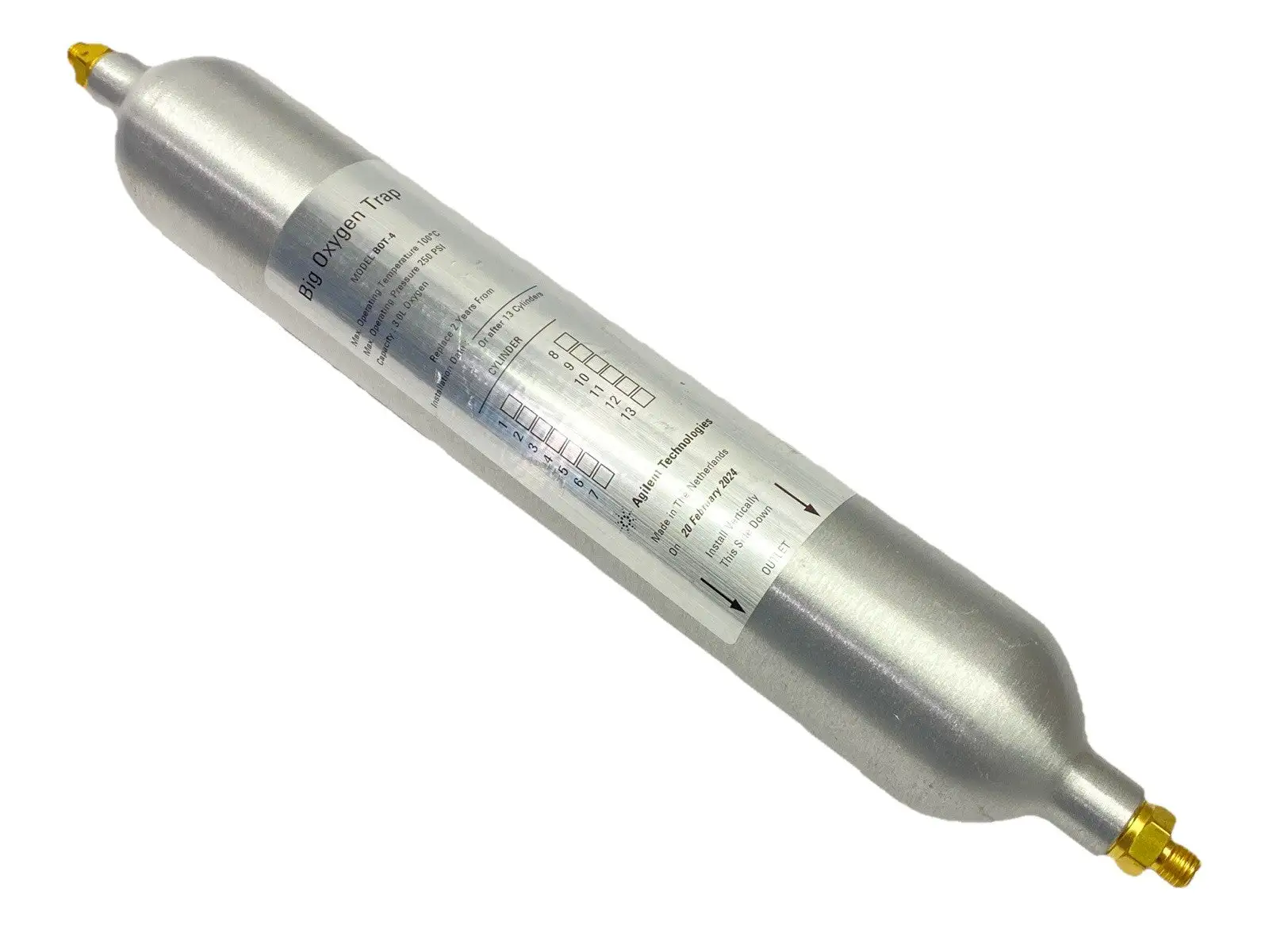 USED AGILENT BIG OXYGEN TRAP 1/4" 250 PSI