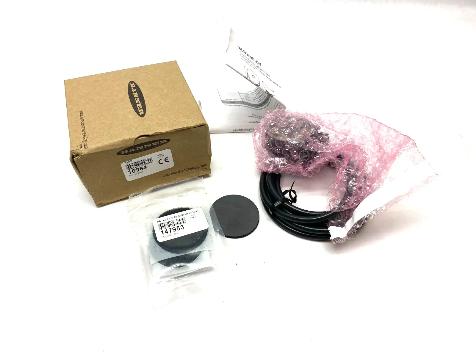New | in-Stock Banner Engineering Flat Mount Work Light 50mm White Light 12-30VDC CNC Lights Michigan US | Maverick Industrial Sales #1460993
