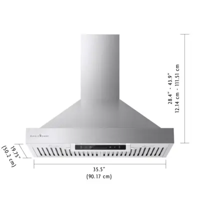 Magic Chef 36" STAINLESS STEEL RANGE HOOD
