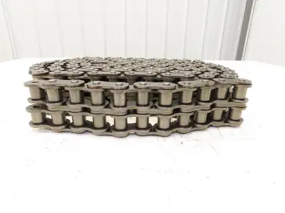 Tsubaki RS80-2 #80 Double Roller Chain Riveted W/Connecting Link 10' Length