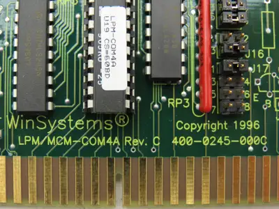 WinSystems MCM-COM4A I/O Card Bus 4 Channel RS-232 Rev C Adaptor Circuit Board