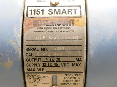 USED ROSEMOUNT ANALYTICAL 1151DP4S25B5L4W6M2