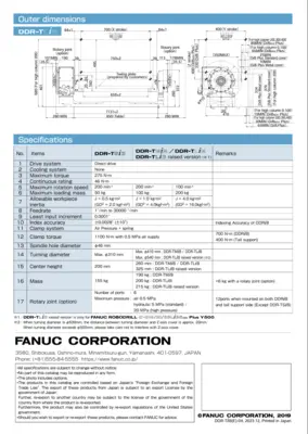 Used FANUC DDR-TMiB Rotary Tables Florida US | GMT #1261480
