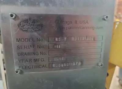 (Reduced!) Palmer 12-Head Rotary Isobaric Canning Line – 35 CPM