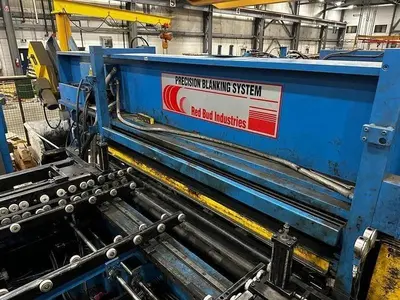 60” x .135” x 80,000 Lbs Red Bud Multiblanking Line With Three 5HI Cassettes