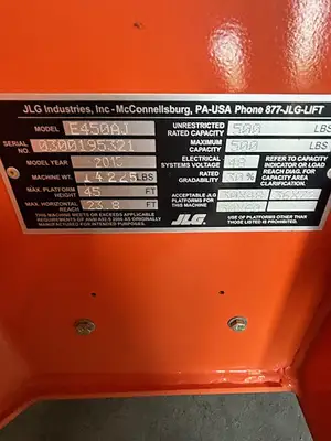 Used 2015 JLG E450AJ Crawler Boom Lifts New York US | United Lift #1446810
