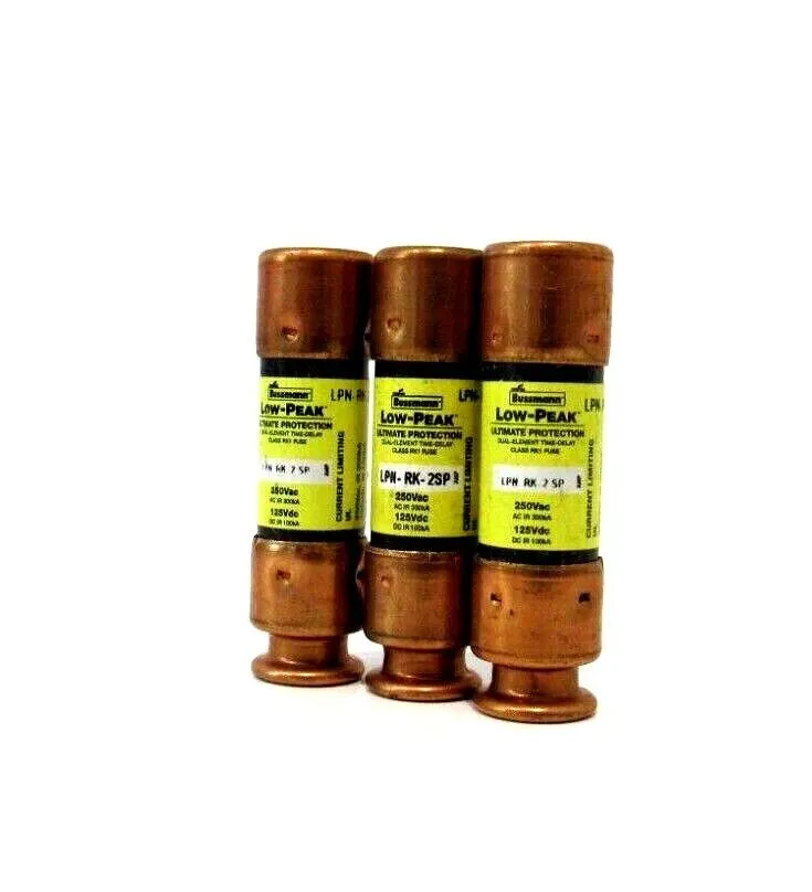 LOT OF 3 NEW BUSSMANN LPN-RK-2SP FUSES LPNRK2SP