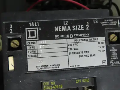 Square D 8538 SCG14 Single Throw Fusible Disconnect Safety SwitchW/Motor Starter