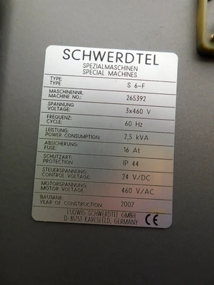 USED SCHWERDTEL DRUM UNLOADER S 6-F
