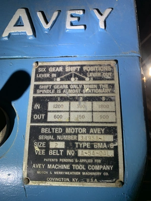 Avey Drill Press; Floor Model