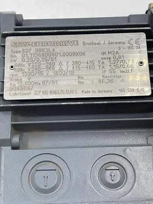 Used SEW EURODRIVE SEW EURODRIVE S37 DR63L4 Misc Electrical & Power Parts | ND Industrial Surplus #1214116
