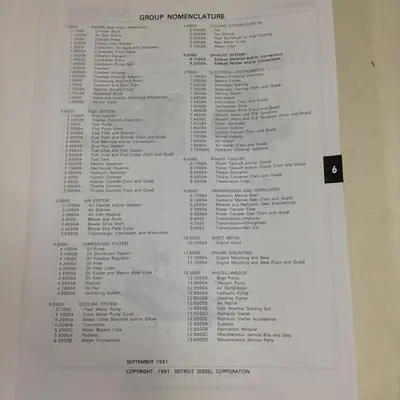 USED DETROIT DIESEL CATALOG909