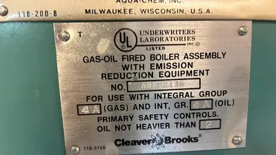 USED 2002 CLEAVER BROOKS CBI200-350-015