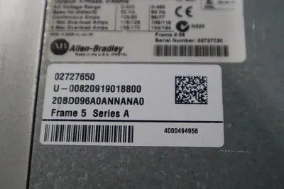 NEW ALLEN BRADLEY 20BD096A0ANNANA0 AC DRIVE POWERFLEX 700 3 PHASE STOCK S-599