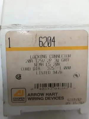 New | in-Stock ARROW HART 6204 Miscellaneous Equipment (Electrical & Power) Ohio US | Surplus Asset Holdings #1412896