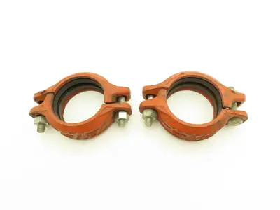 Victaulic Style 07 Zero Flex 3" Grooved Pipe Coupling w/Gasket Lot of 2