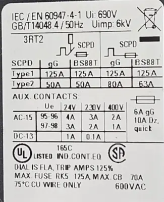 Siemens 3RU2126-4EB0 Sirius Overload Relay (BIN2.3.3)