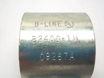 USED B-LINE STEEL ZINC PLATED 1-1/4 INCH PIPE STRAP