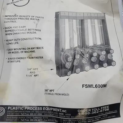 New | in-Stock PLASTIC PROCESS EQUIPMENT PLASTIC PROCESS EQUIPMENT FSML600M MOLD FLOW REGULATORS Misc Electrical & Power Parts | ND Industrial Surplus #1219226
