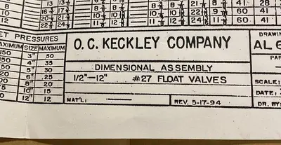 New | in-Stock KECKLEY TYPE 27 Pump & Valve Parts Ohio US | Surplus Asset Holdings #1247795