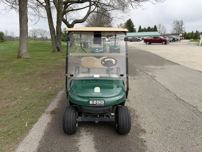 (1) 2015 E-Z-Go golf cart with a Kawasaki gas engine, does not include Club canopy, includes ball wa...