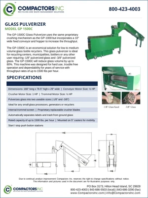 USED COMPACTORS   INC. GP1500CC