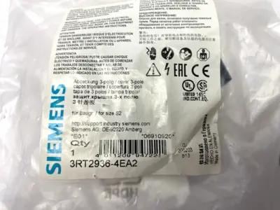New | in-Stock SIEMENS TERMINAL COVER 3-POLE LOT OF 2 Miscellaneous MRO | Maverick Industrial Sales #1121580