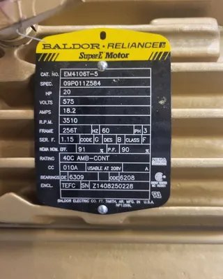 NEW ABB BALDOR 20 HP